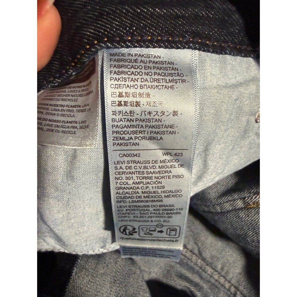 Levi Strauss Middy Straight Dark Wash Denim Jeans‎ Women's 33x30 New With Tags - Picture 5 of 5